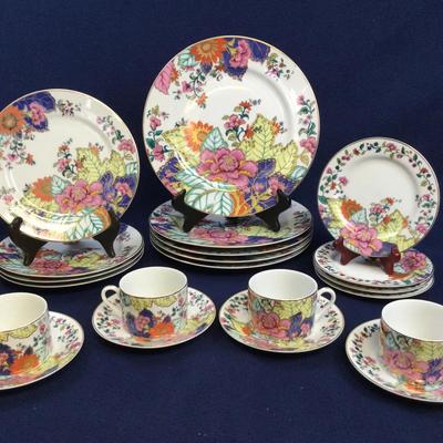 Tobacco Leaf China By Horchow Japan, Four 5 Piece Place Settings (20pcs)