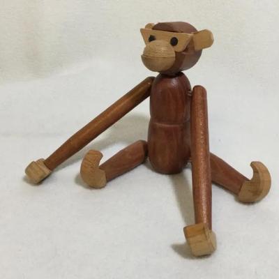 Kay Bojesen Style MCM Wood Articulated Monkey