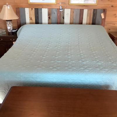 $125 Custom hanging wooden headboard 