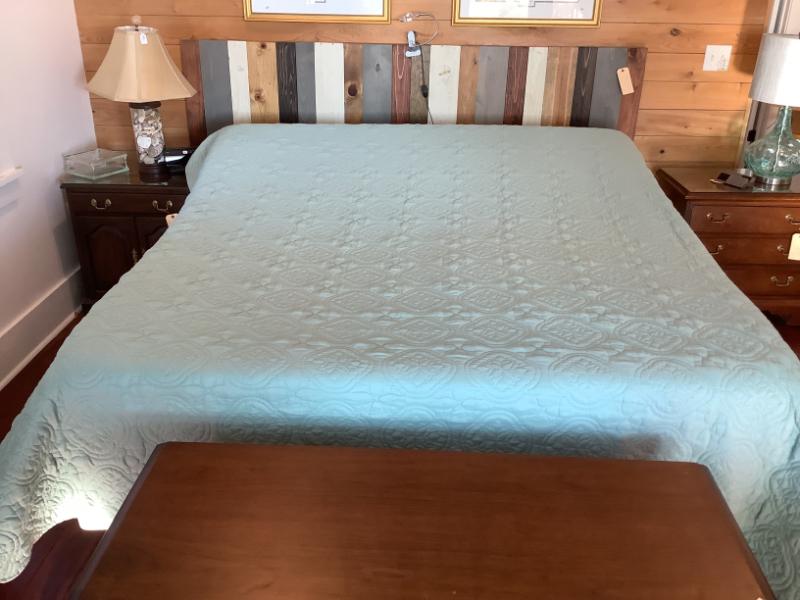 Sale Photo Thumbnail #154: $125 Custom hanging wooden headboard 