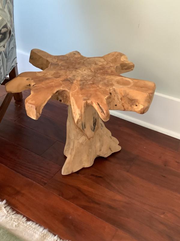 Sale Photo Thumbnail #60: $55 wooden art accent table 