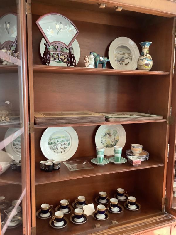 Sale Photo Thumbnail #8: $249 China cabinet, 3 drawer, 2 door on bottom, 4 glass doors on top 80"H 72"W 16"depth