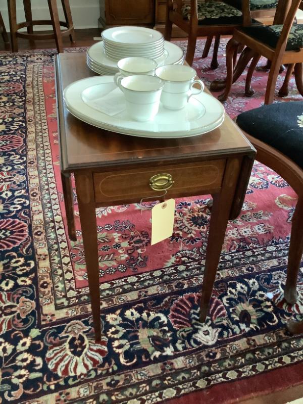 Sale Photo Thumbnail #19: $95 drop leaf side table with 1 drawer 26"H 14"W 20"depth