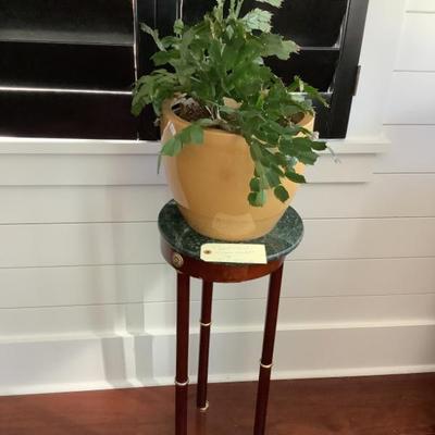 $44 plant stand with green marble top 
