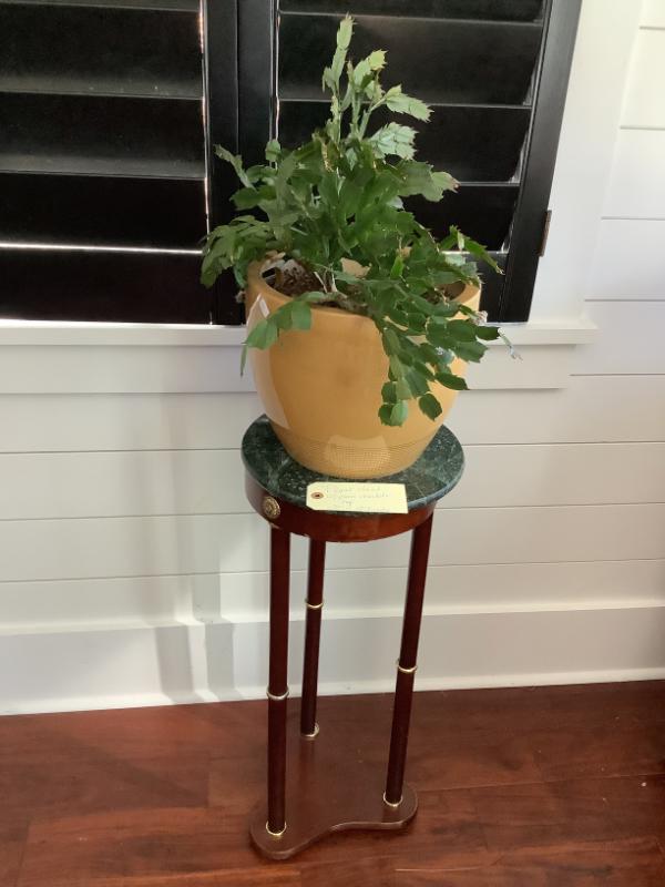 Sale Photo Thumbnail #16: $44 plant stand with green marble top 