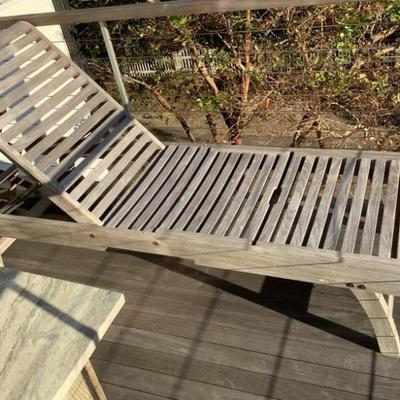 $199 teak chaise lounger