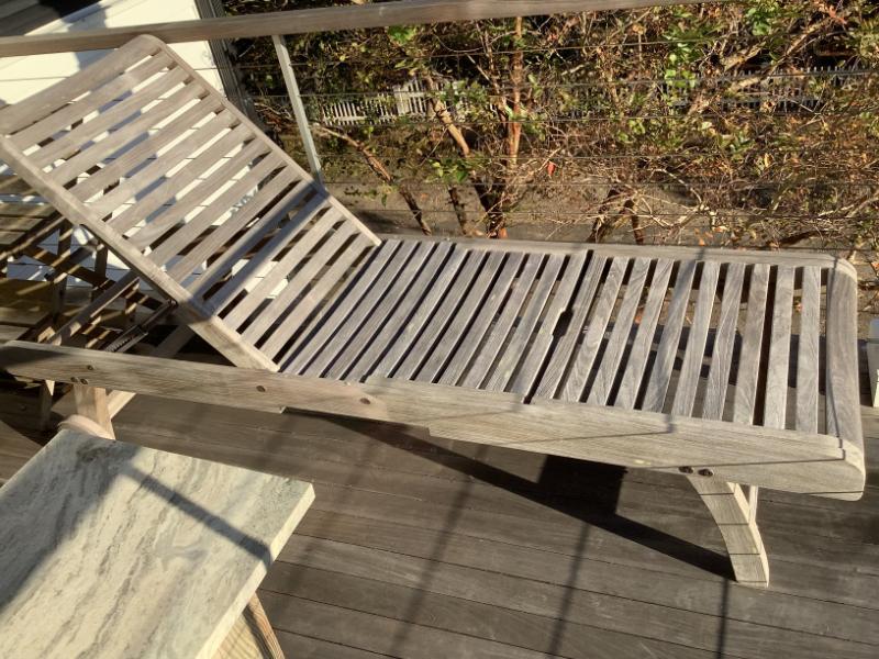 Sale Photo Thumbnail #132: $199 teak chaise lounger