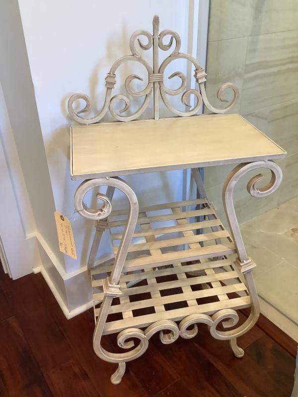 Sale Photo Thumbnail #174: $36 metal accent shelf 40"H 21"W 13"depth