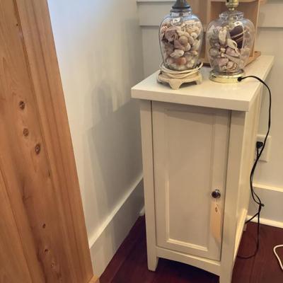 $22 marble overlay top 2 shelf cabinet 30"H 13"W 20"depth