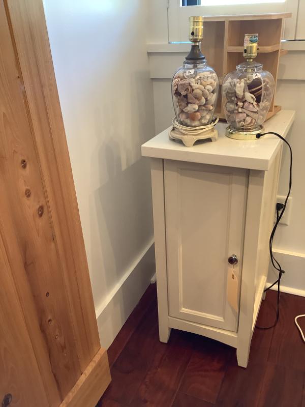 Sale Photo Thumbnail #171: $22 marble overlay top 2 shelf cabinet 30"H 13"W 20"depth