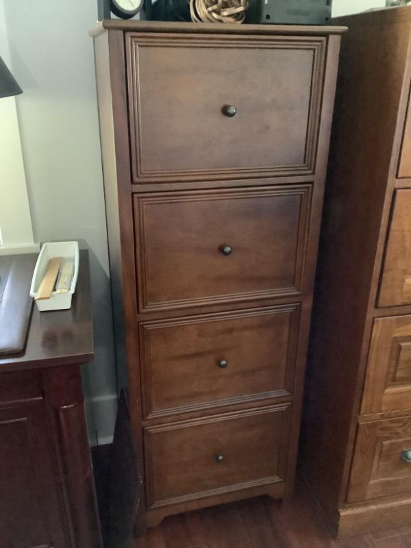 Sale Photo Thumbnail #183: $119 filing cabinet, 4 drawer with knobs 53"H 20"W 16"depth