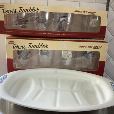 Corningware and Tervis 