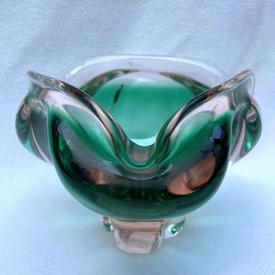Vintage Murano Style Art Glass Bowl