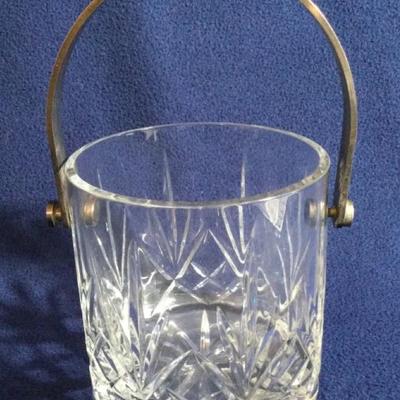 Samobar Illusions Lead Crystal Ice Bucket With Metal Handle
