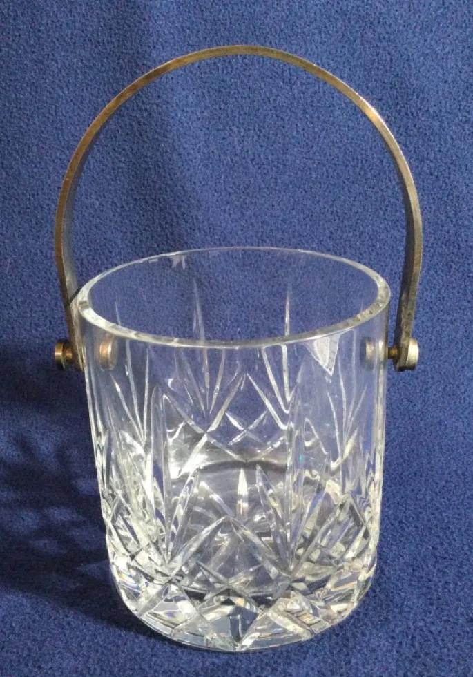 Samobar Illusions Lead Crystal Ice Bucket With Metal Handle