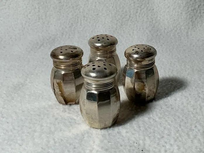 Reed & Barton Sterling Silver Salt And Pepper Shakers, 4 Pcs