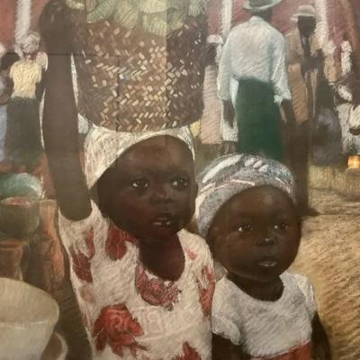 Market Place By Brenda Joysmith, Lithograph On Paper, Signed By Artist