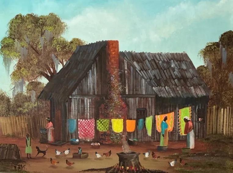 Laundry Day By BABS, Acrylic On Canvas Board