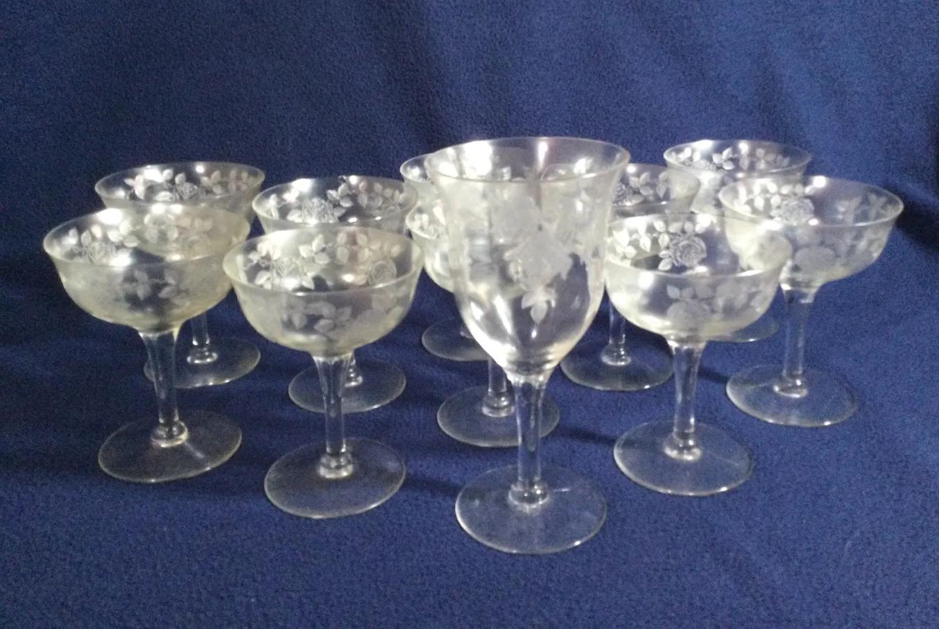 Etched Crystal Set 11pc.