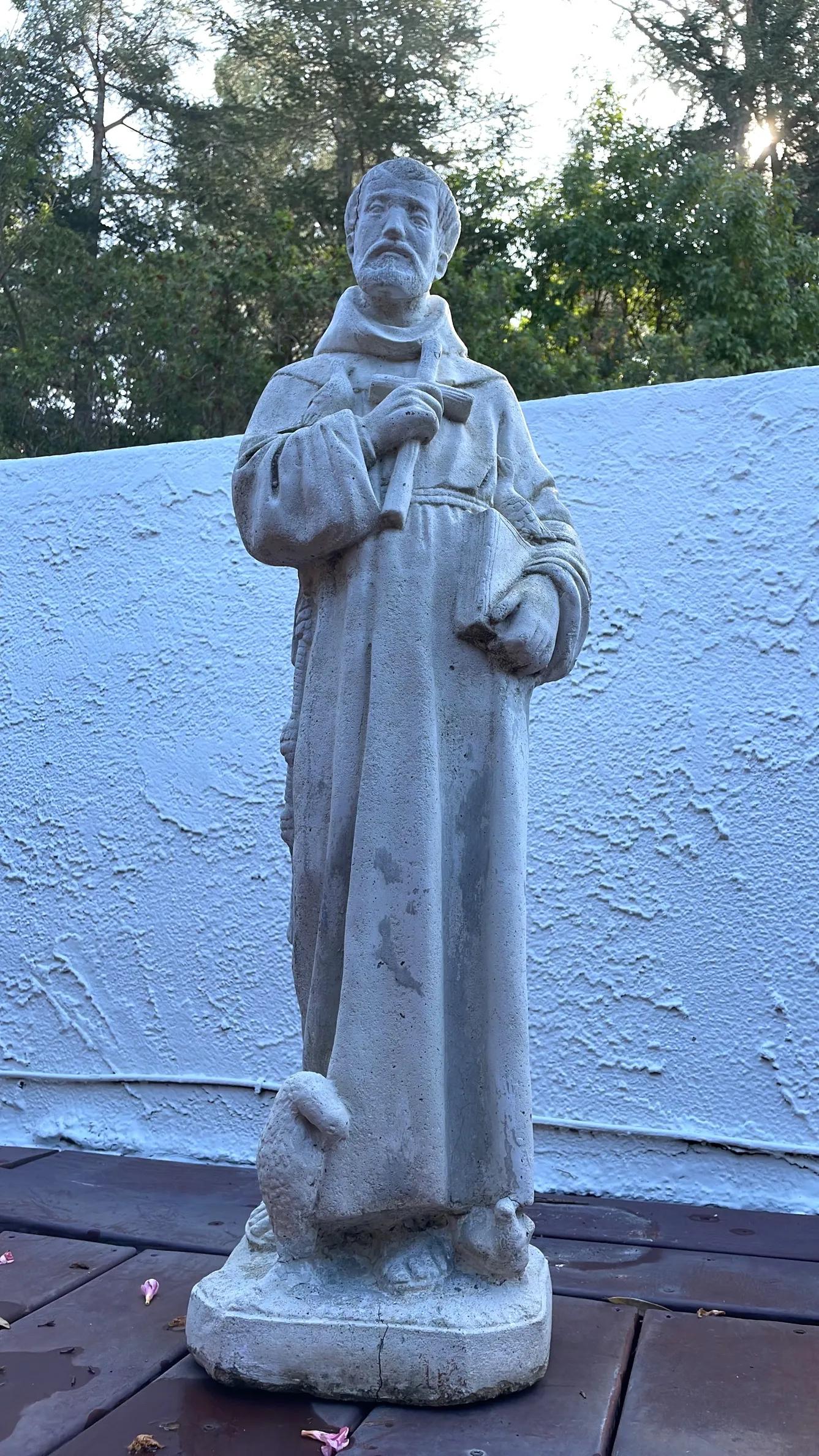 Saint Francis Stone Garden Statue 
