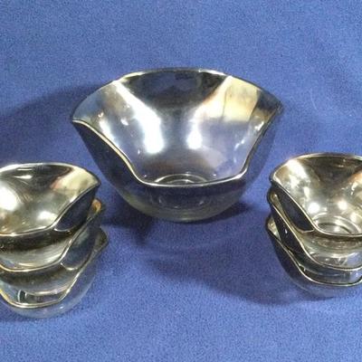 Dorothy Thorpe “Style” Mercury Fade Mid Century Bowl Set 7pc.