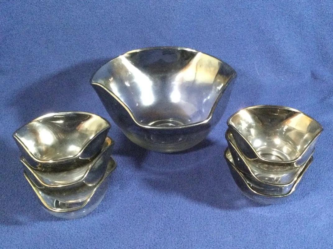 Dorothy Thorpe “Style” Mercury Fade Mid Century Bowl Set 7pc.