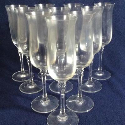 Towle Over 24% Lead Crystal Flutes 10 Pc.