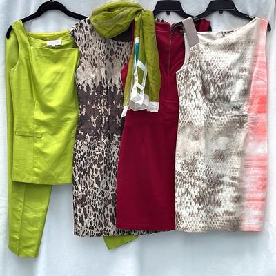 Women’s Designer Fashion Dresses, Pantsuit And Silk Scarf 