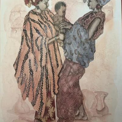 Extended Family By Betty Biggs, Lithograph On Paper, Edition 316/650