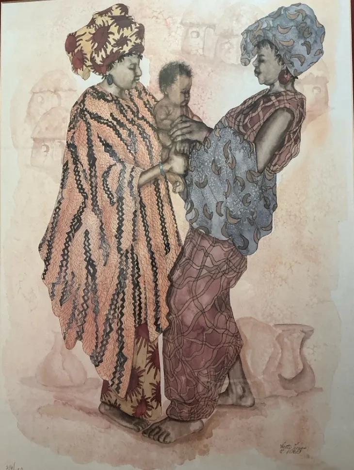 Extended Family By Betty Biggs, Lithograph On Paper, Edition 316/650