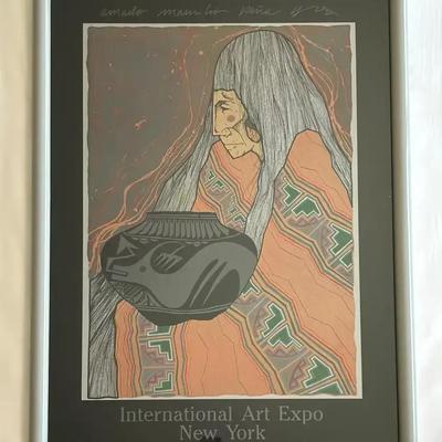 Amado Maurilio Peña Jr. New York Artexpo 1983 Poster, Framed- 36X26”