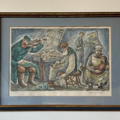 Chaim Goldberg Signed & Numbered Lithograph - 19X25”