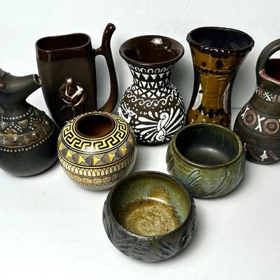 Folk Art & Studio Pottery - 2”-6.5”H