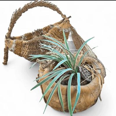 Handcrafted Natural Fiber Baskets -16x16x9" To 27x9x18"