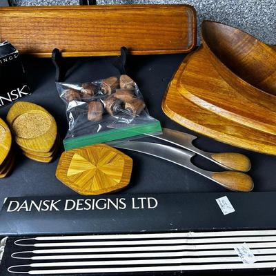 Dansk Vivianna Torun Teak Cheese Board & Knife Sets (2), Dansk Quistgaard Teak Coasters, More   