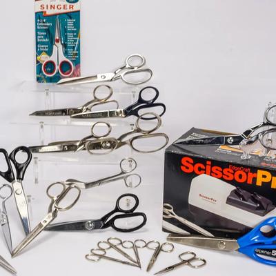 Gingher, Weiss, Singer Sewing Sissors & Pinking Shears, Plus EdgeCraft SissorPro Sharpener