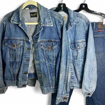 Vintage Wrangler and Gap Denim Jackets (2) & Jeans (1) - Size S, 44 & 36x32
