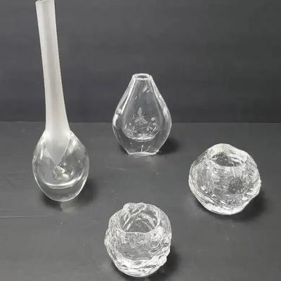 Scandanavian Glass: Orrefors & Mats Johansonn Vases, Kosta Boda Tealight Holders