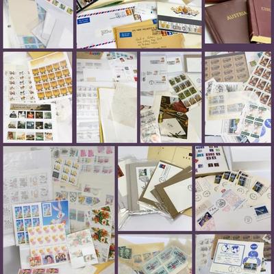 Stamp Collection: Antique, Vintage & Modern Stamps Including Schaubek Albums & More