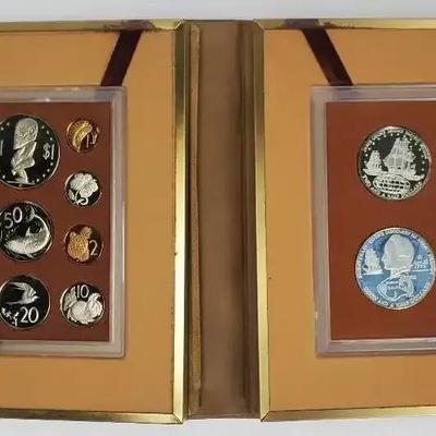 1973 Cook Islands 9 Coin Proof Set With 2 Sterling Silver Coins - 1 Of 2