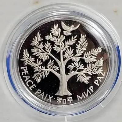 Sterling Silver 1975 United Nations Proof Peace Medal - Franklin Mint 