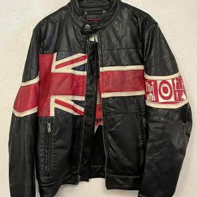 The Who Union Jack Leather Jacket – Size Medium