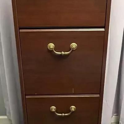 Four-Drawer Wooden File Cabinet