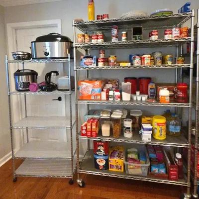 Seville Classics 5-Tier & 6-Tier Stainless Steel Shelving Units on Wheels