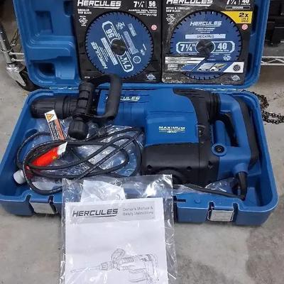 Hercules 23 lb SDS-Max Demolition Hammer with Case & Blades
