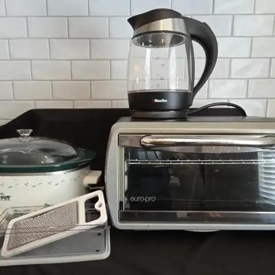 Rival Crock-Pot, Mueller Electric Kettle & Euro-Pro Convection Oven Set