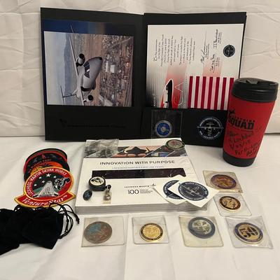 Lockheed Martin & Skunk Works Collection – Challenge Coins, Patches, Signed Cup, and Memorabilia