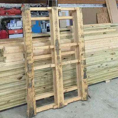 Large Lot of Treated & Untreated Lumber with Pallet and Scrap Wood