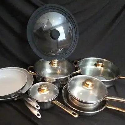 Lynns & GreenPan Stainless Steel Cookware Set with Lids