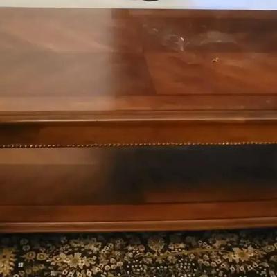 Modern Wooden Coffee Table with Lower Shelf